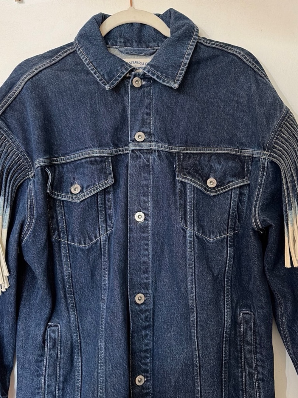 Levi’s Denim Fringe Jacket dress - Dark Blue